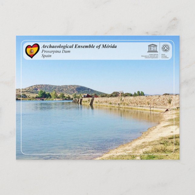 Carte Postale UNESCO - WHS - Mérida - Barrage de Proserpine (Devant)