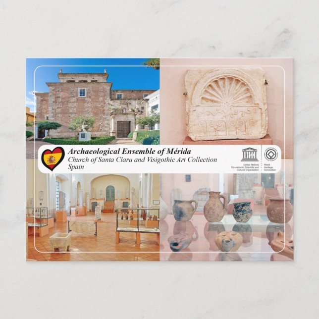 Carte Postale UNESCO WHS - Mérida - Église de Santa Clara (Devant)