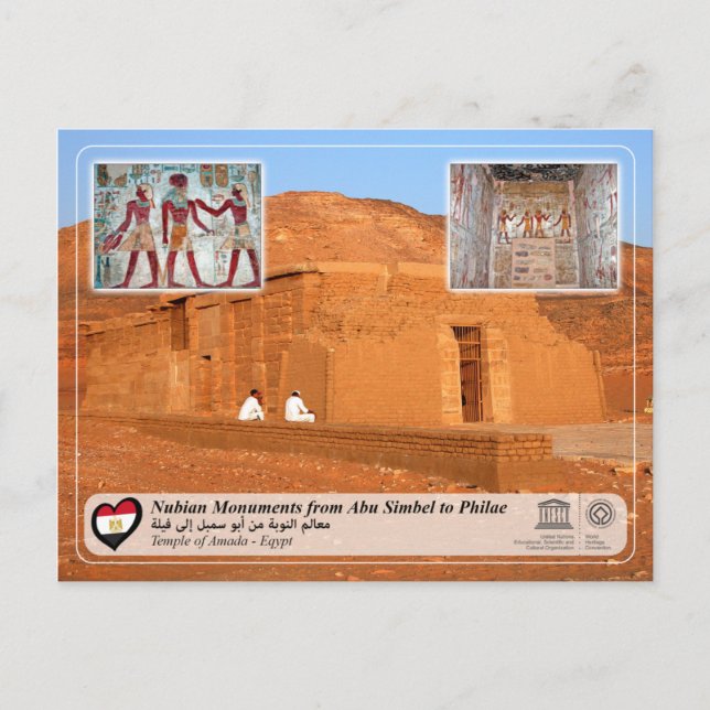 Carte Postale UNESCO WHS - Monuments Nubiens - Temple d'Amada (Devant)