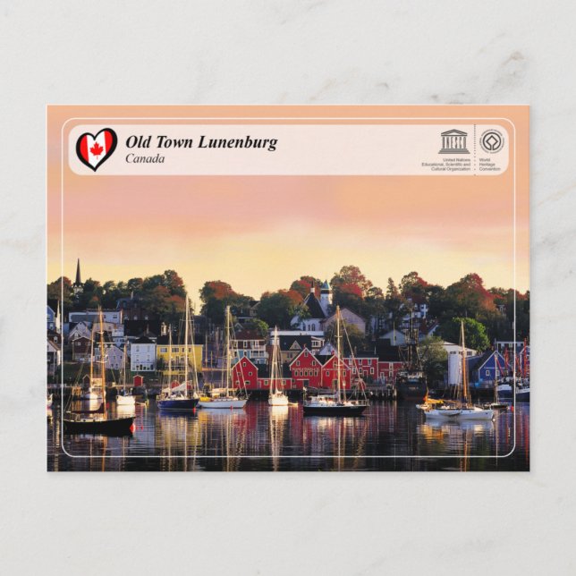 Carte Postale UNESCO WHS - Old Town Lunenburg (Devant)