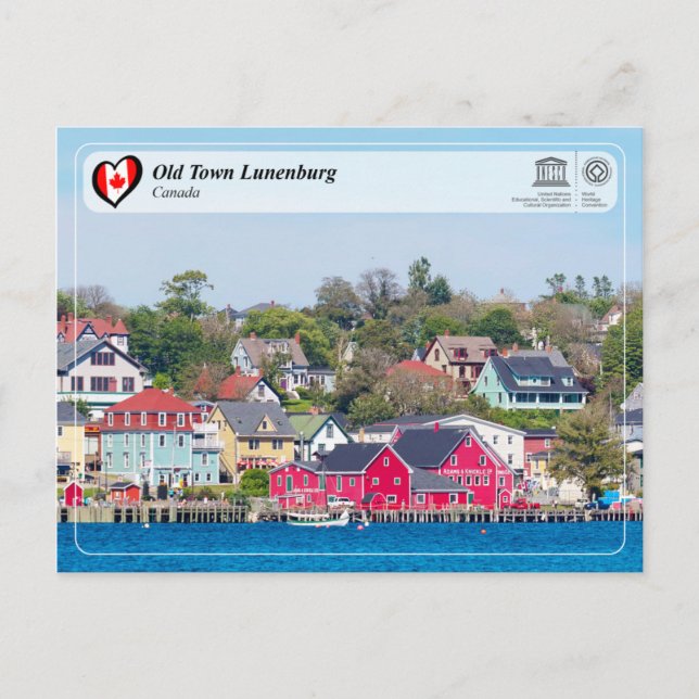 Carte Postale UNESCO WHS - Old Town Lunenburg (Devant)