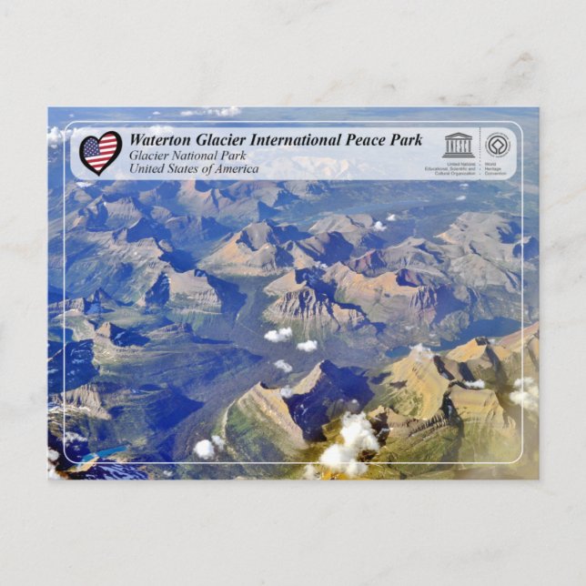 Carte Postale UNESCO  WHS - Parc national de Glacier (Devant)