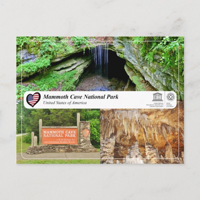 Carte Postale UNESCO WHS - Parc national de Mammoth Cave (Devant)