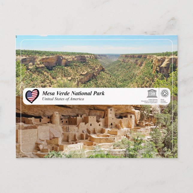 Carte Postale UNESCO WHS - Parc national de Mesa Verde (Devant)