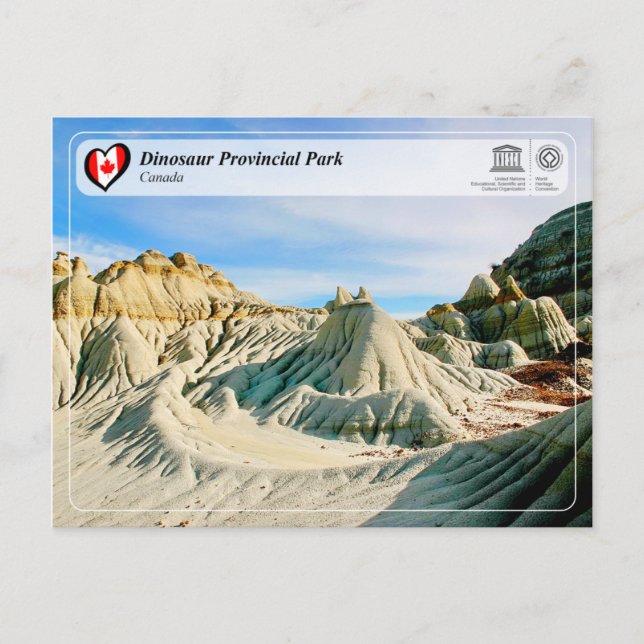Carte Postale UNESCO WHS - Parc provincial de Dinosaur (Devant)