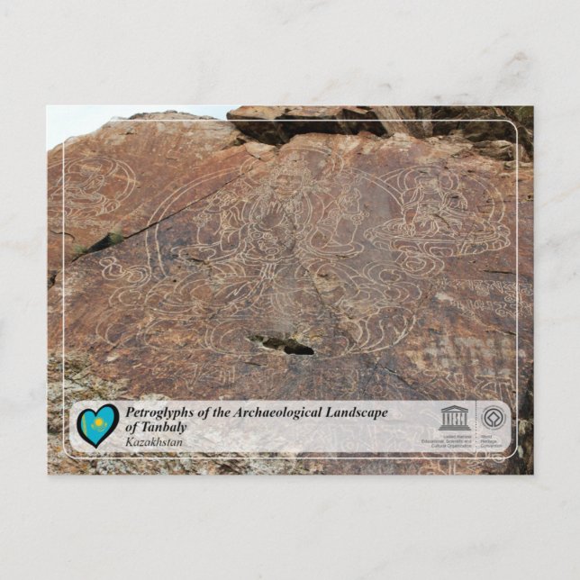 Carte Postale UNESCO WHS - Pétroglyphes de Tanbaly (Devant)