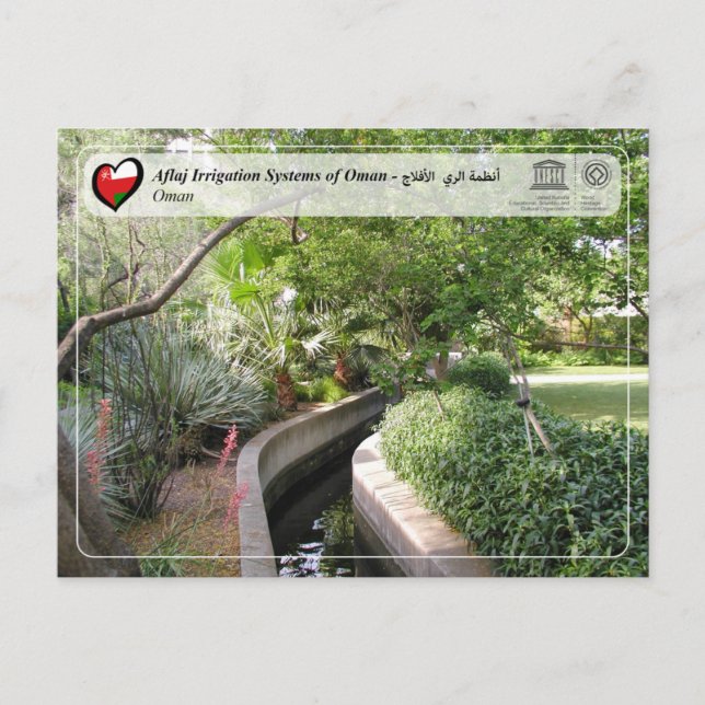 Carte Postale UNESCO WHS - Systèmes d'irrigation Aflaj d'Oman