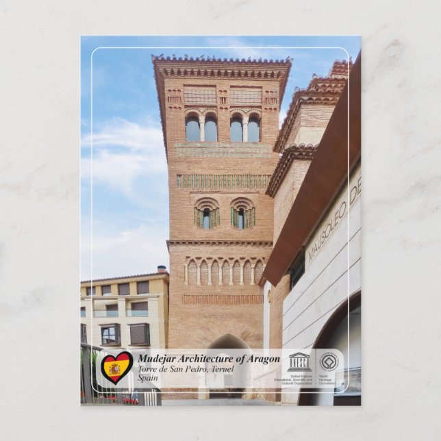 Carte Postale UNESCO WHS - Torre e iglesia de San Pedro (Devant)