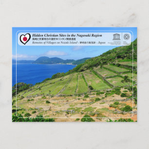 Carte Postale UNESCO WHS - Vestiges de villages sur l'île Nozaki