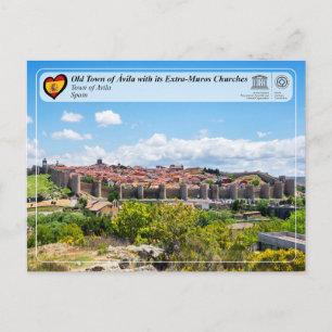 Carte Postale UNESCO WHS - Vieille ville d'Ávila avec ses église