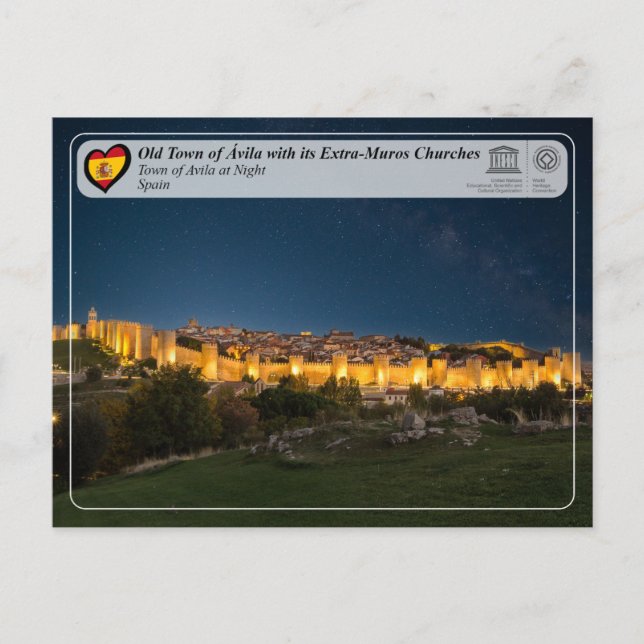 Carte Postale UNESCO WHS - Vieille ville d'Ávila et ses murs (Devant)