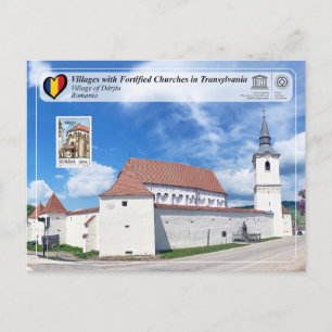 Carte Postale UNESCO WHS - Village de Dârjiu (Édition Timbre) Po