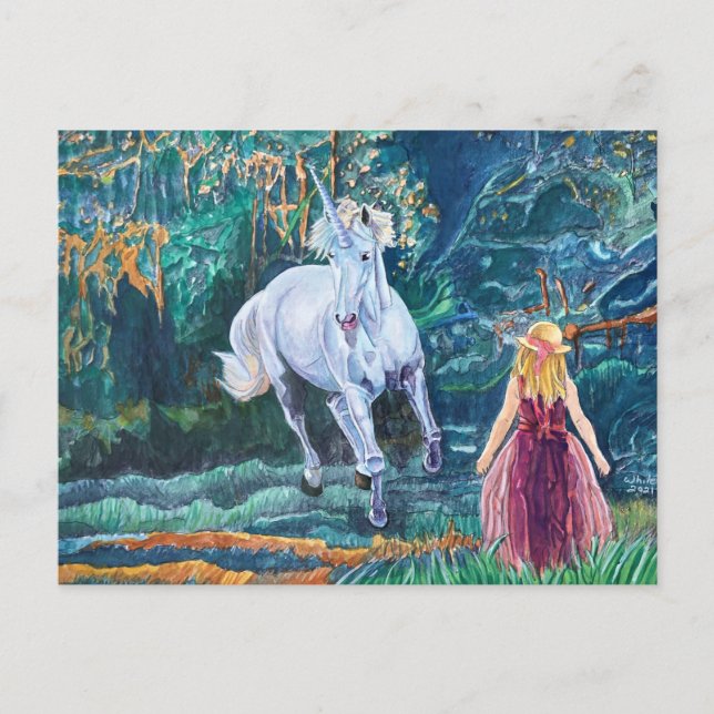 Carte Postale Unicorn Art (Devant)