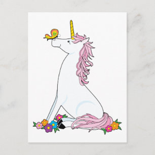 Carte Postale Unicorn Butterfly