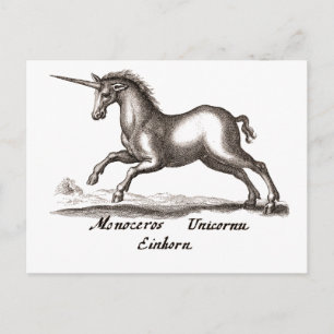 Carte Postale Unicorn Classic Running Magic Woodland Créature