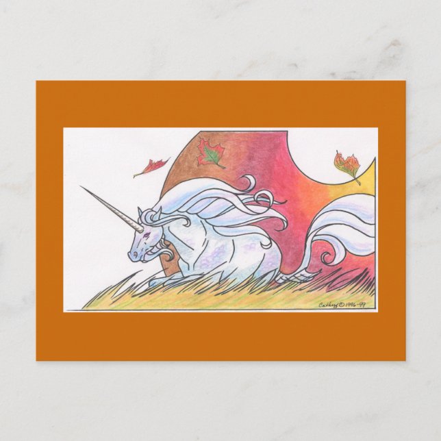 Carte Postale Unicorn Cycle - Automne ©1999 (Devant)