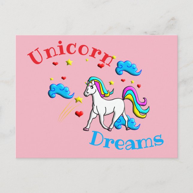 Carte Postale Unicorn Dreams (Devant)