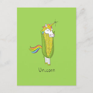 Carte postale Unicorn Funny Corn Corny