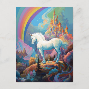 Carte Postale Unicorn Imaginaire Art