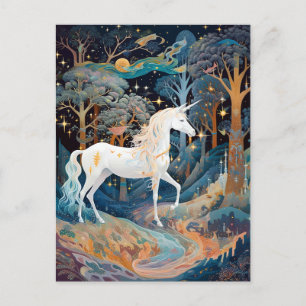 Carte Postale Unicorn Imaginaire Art