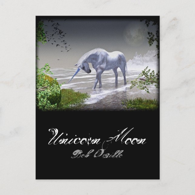 Carte Postale Unicorn Moon (Devant)