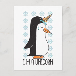 Carte postale Unicorn Penguin