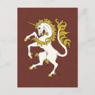 Carte Postale Unicorn Rampant
