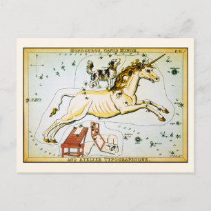 Carte postale Unicorn Star Constellation vintage