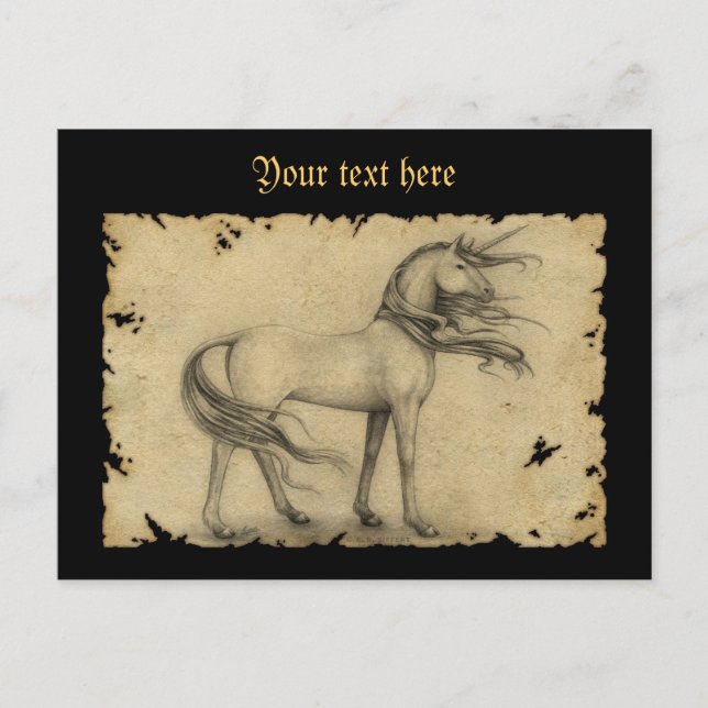 Carte Postale Unicorne (Devant)
