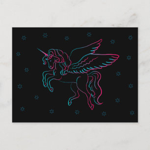 carte postale unicorne