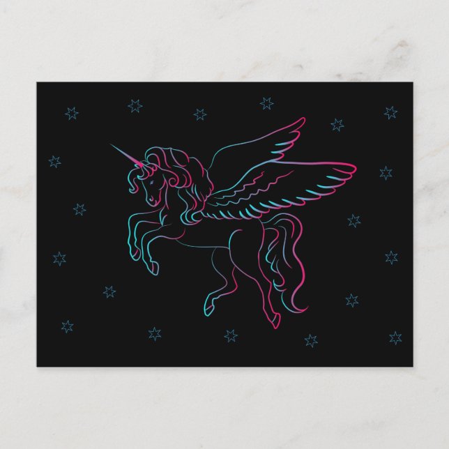 carte postale unicorne (Devant)