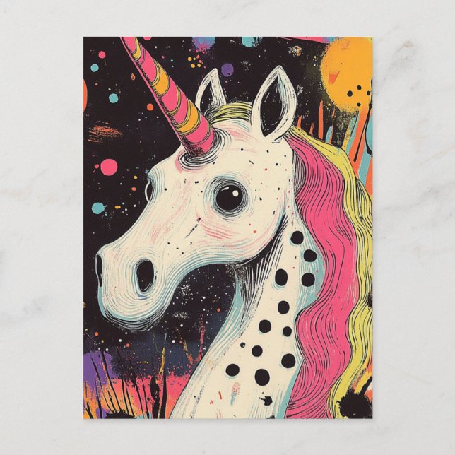 Carte Postale Unicorne (Devant)