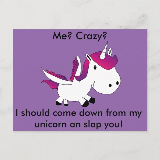 Carte Postale Unicorne (Devant)