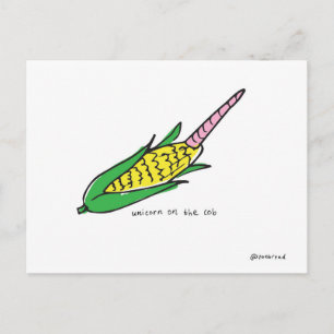 carte postale unicorne