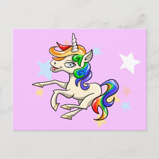 Carte Postale Unicorne (Devant)