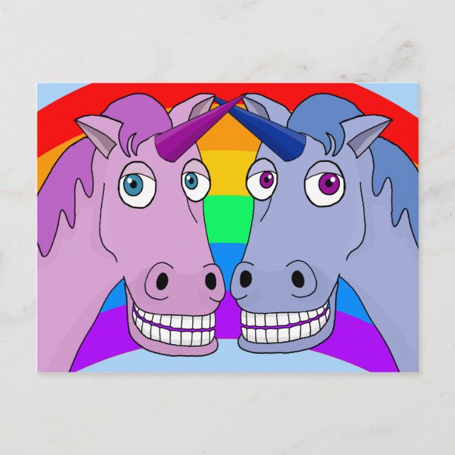 Carte Postale Unicorne amour (Devant)