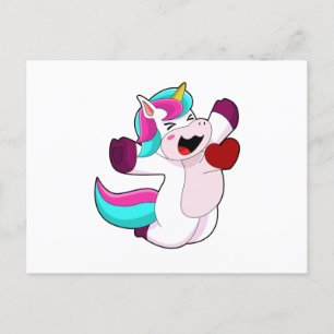 Carte Postale Unicorne avec coeur
