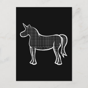 Carte Postale Unicorne binaire