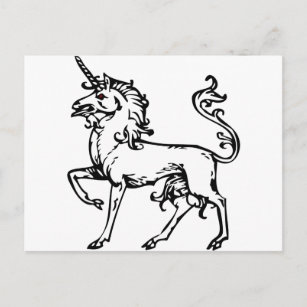 Carte Postale Unicorne héraldique