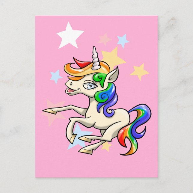 Carte Postale Unicorne magique (Devant)