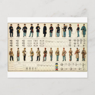 Carte Postale Uniformes de guerre civile de Bien (1895)