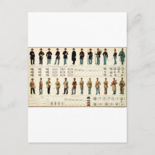 Carte Postale Uniformes de guerre civile de Bien (1895)