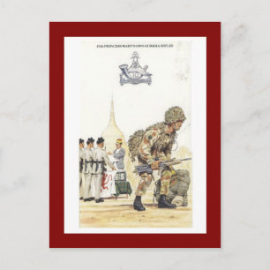Carte Postale Uniformes militaires vintages, 10e fusils Gurkha