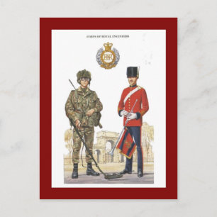 Carte Postale Uniformes militaires vintages, Royal Engineers