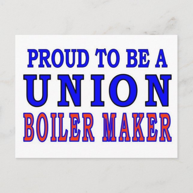 CARTE POSTALE UNION BOILER MAKER (Devant)