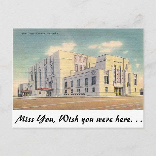 Carte Postale Union Depot, Omaha, Nebraska (Devant)