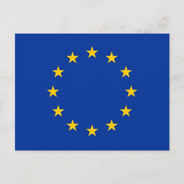 Carte Postale Union européenne - Drapeau UE (Devant)