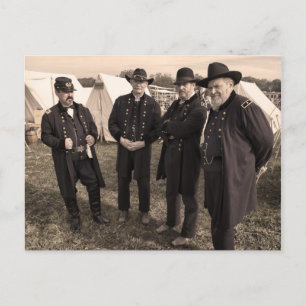 Carte postale Union Généraux de la Guerre Civile