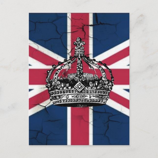 Carte Postale Union Jack Drapeau Reine d'Angleterre Jubilé de di (Devant)