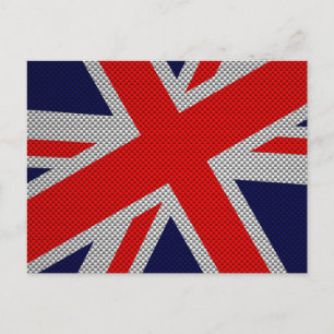 Carte Postale Union Jack moderne sur l'impression en fibre de ca